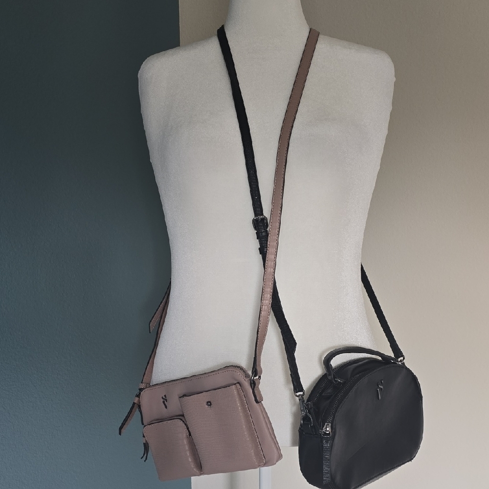 Simply Vera Vera Wang Black and Tan Crossbody Bags